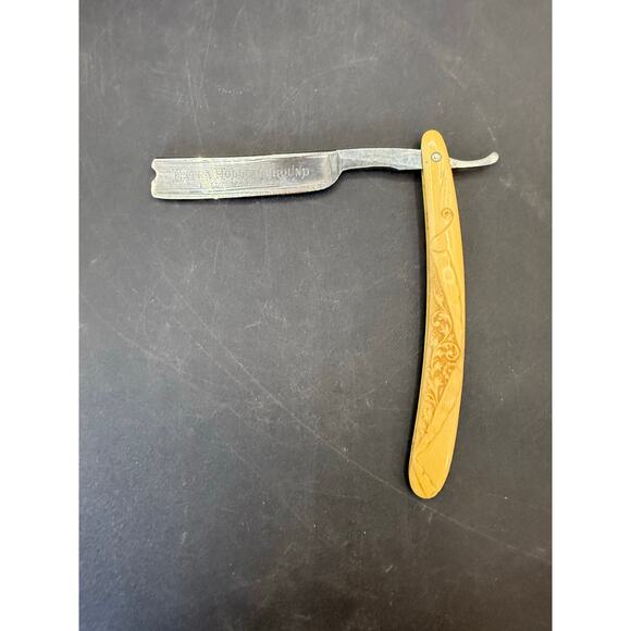 JR Torrey US Extra Hollow Ground Straight Razor, Etch Face/Dec Handle - Picture 4 of 10